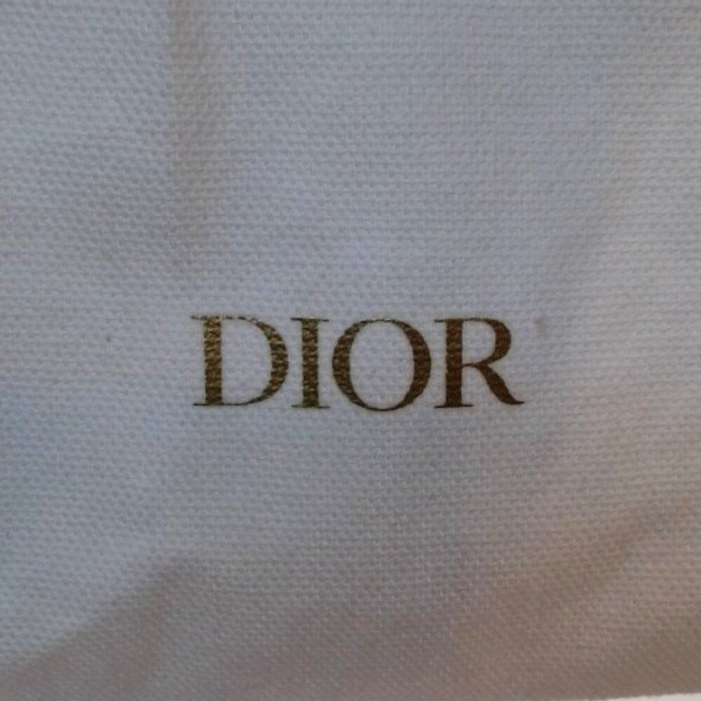Dior - Drawstring Bag, Cream‎ with Gold Writing, NRAND NEW, NO BOX